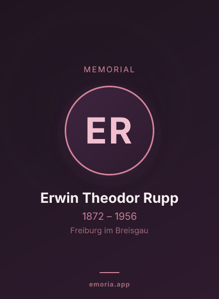 Memorial portrait of Erwin Theodor Rupp