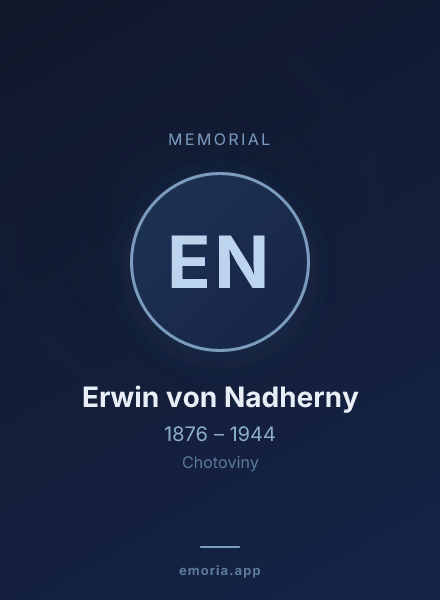 Memorial portrait of Erwin von Nadherny
