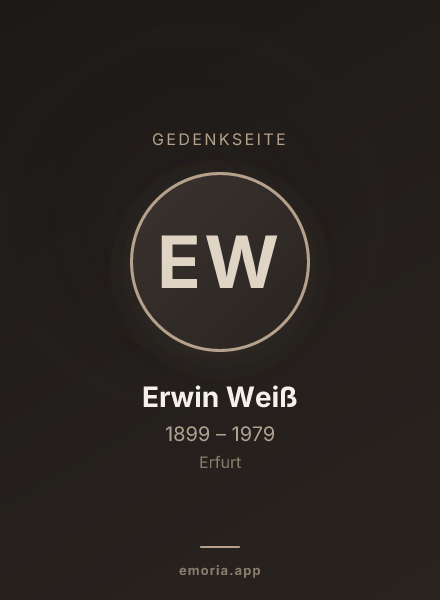 Gedenkportrait von Erwin Weiß