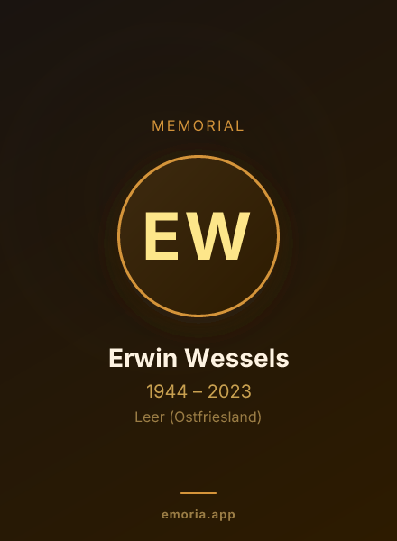 Memorial portrait of Erwin Wessels