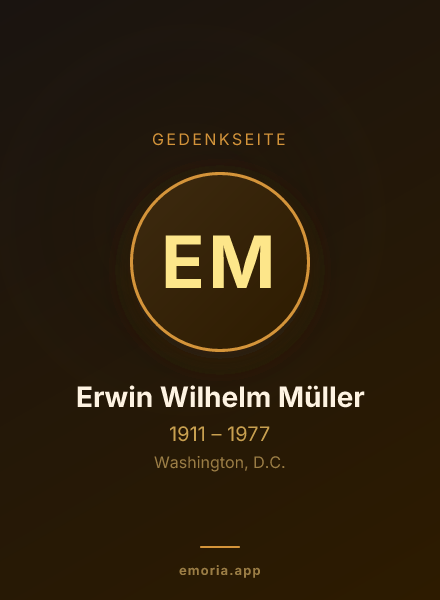 Gedenkportrait von Erwin Wilhelm Müller