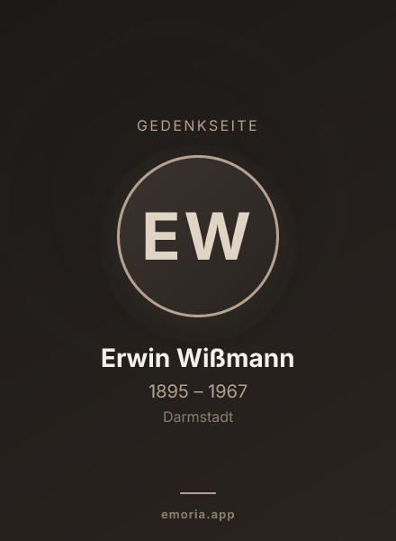 Gedenkportrait von Erwin Wißmann