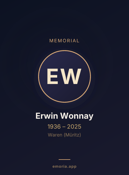 Memorial portrait of Erwin Wonnay