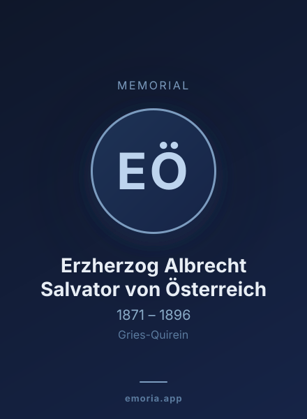 Memorial portrait of Erzherzog Albrecht Salvator von Österreich