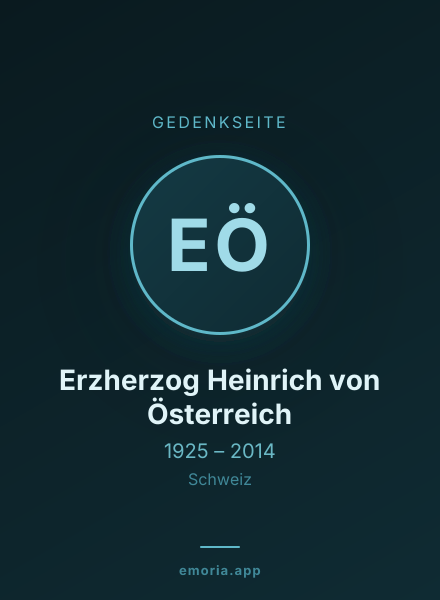 Gedenkportrait von Erzherzog Heinrich von Österreich