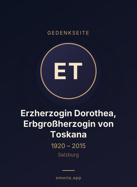 Gedenkportrait von Erzherzogin Dorothea, Erbgroßherzogin von Toskana