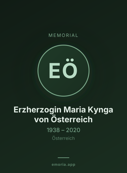 Memorial portrait of Erzherzogin Maria Kynga von Österreich