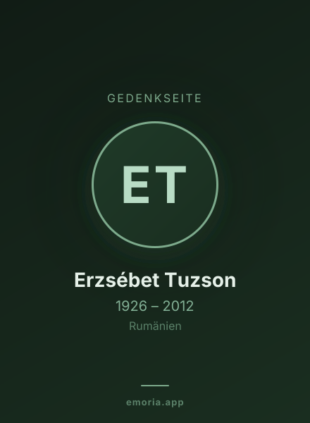 Gedenkportrait von Erzsébet Tuzson