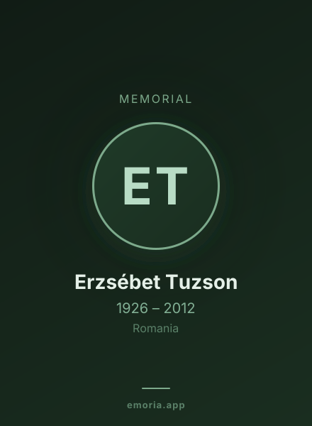 Memorial portrait of Erzsébet Tuzson