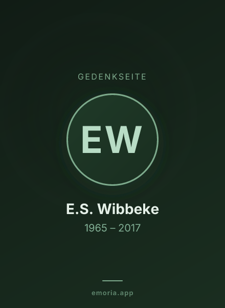 Gedenkportrait von E.S. Wibbeke