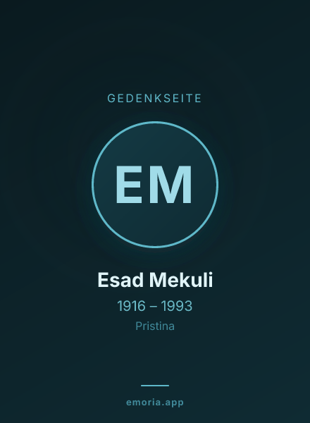 Gedenkportrait von Esad Mekuli