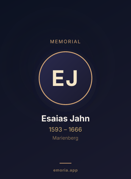 Memorial portrait of Esaias Jahn