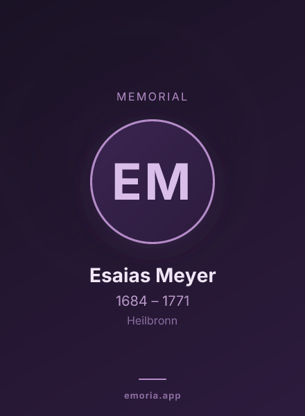 Memorial portrait of Esaias Meyer