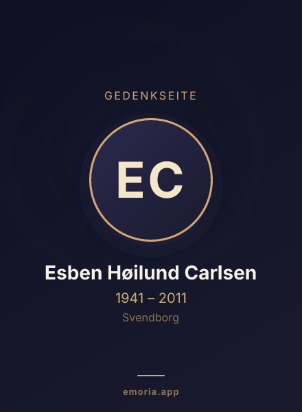 Gedenkportrait von Esben Høilund Carlsen