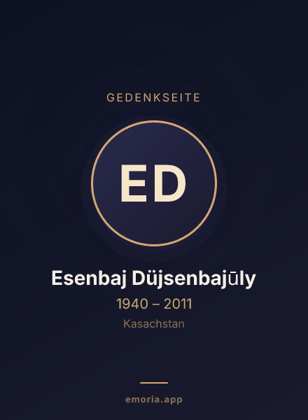 Gedenkportrait von Esenbaj Düjsenbajūly