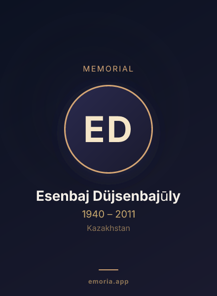 Memorial portrait of Esenbaj Düjsenbajūly