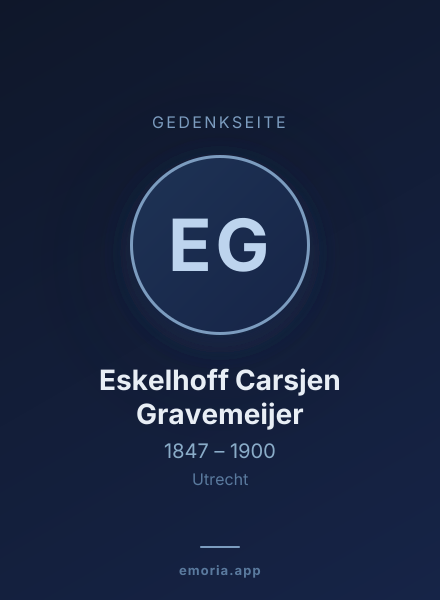 Gedenkportrait von Eskelhoff Carsjen Gravemeijer