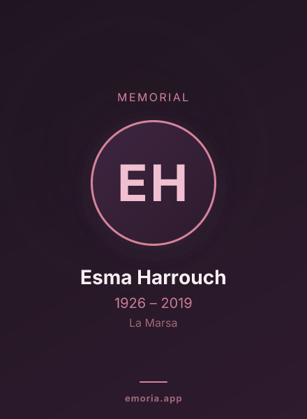Memorial portrait of Esma Harrouch