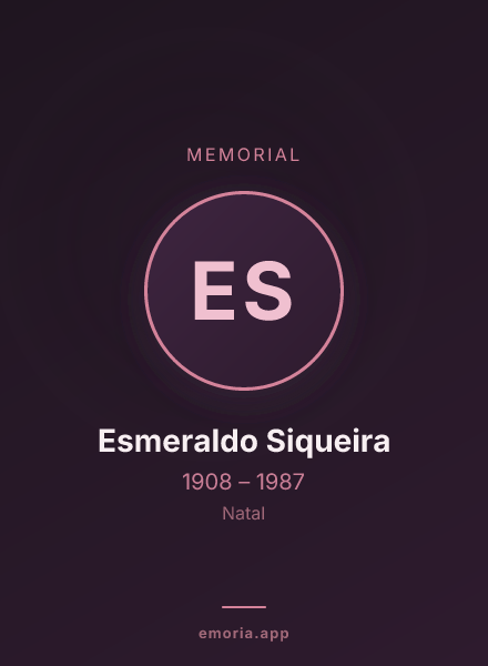 Memorial portrait of Esmeraldo Siqueira