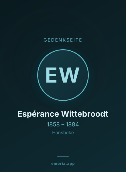 Gedenkportrait von Espérance Wittebroodt