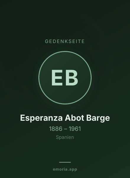 Gedenkportrait von Esperanza Abot Barge