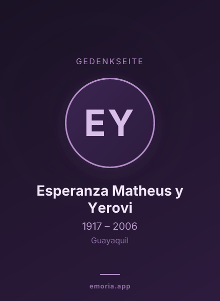 Gedenkportrait von Esperanza Matheus y Yerovi