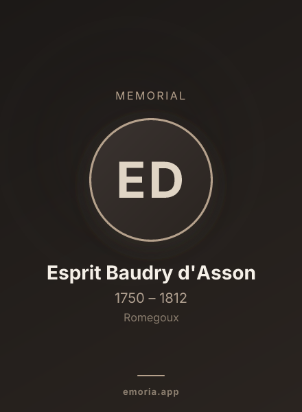 Memorial portrait of Esprit Baudry d'Asson