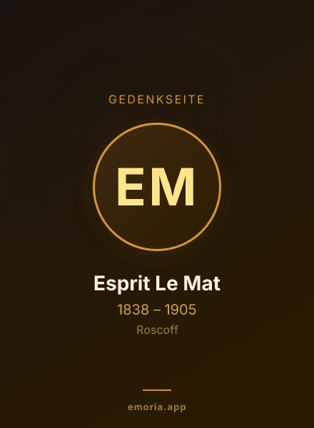 Gedenkportrait von Esprit Le Mat