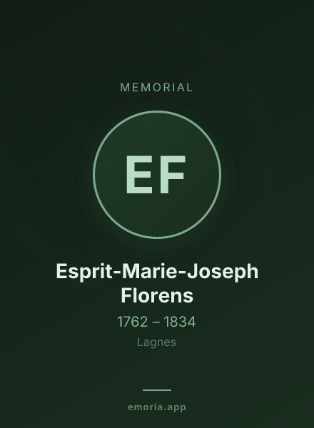Memorial portrait of Esprit-Marie-Joseph Florens