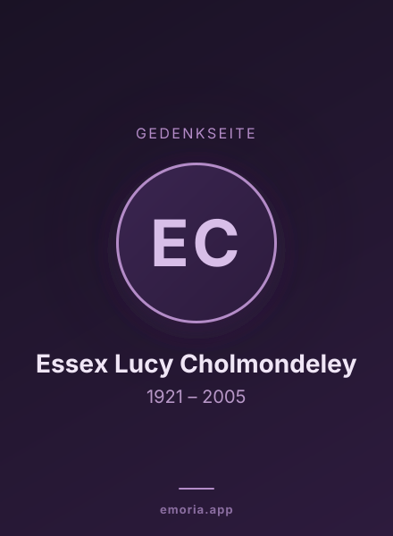 Gedenkportrait von Essex Lucy Cholmondeley