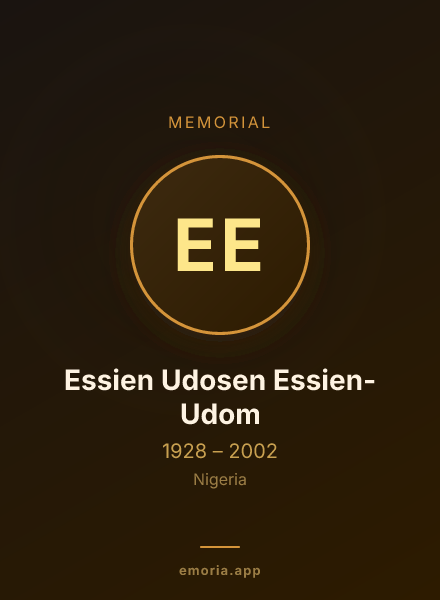 Memorial portrait of Essien Udosen Essien-Udom