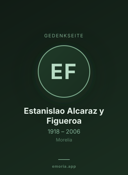 Gedenkportrait von Estanislao Alcaraz y Figueroa