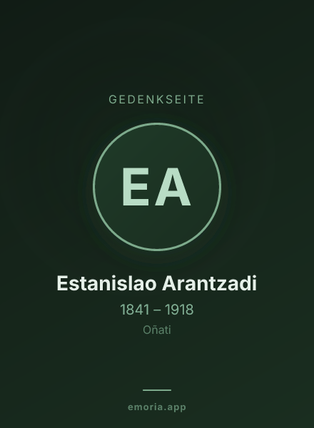 Gedenkportrait von Estanislao Arantzadi