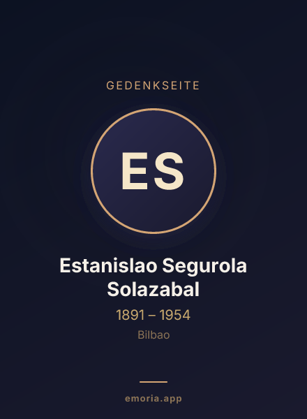 Gedenkportrait von Estanislao Segurola Solazabal