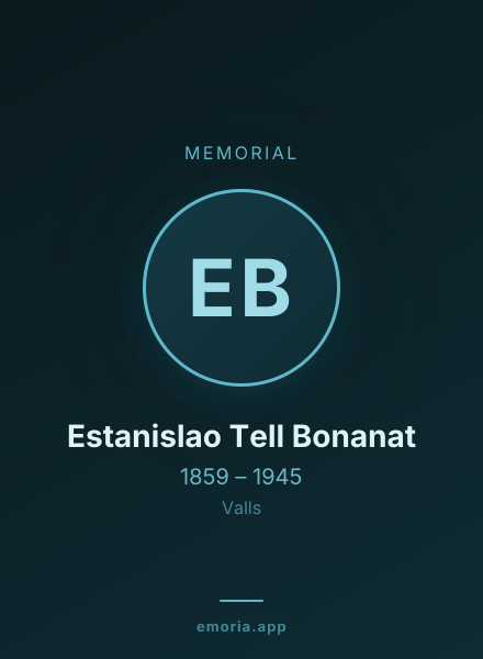 Memorial portrait of Estanislao Tell Bonanat