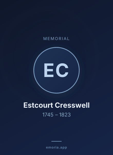 Memorial portrait of Estcourt Cresswell