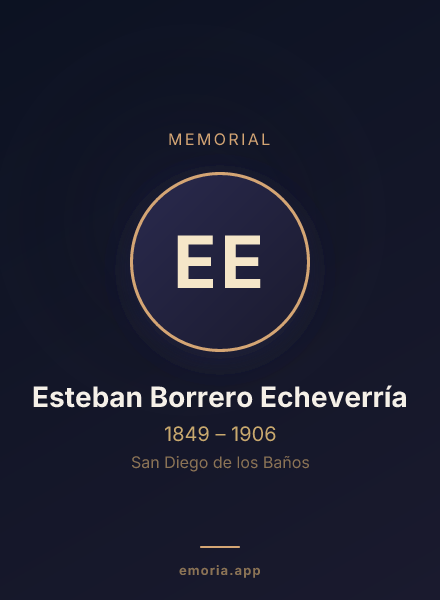Memorial portrait of Esteban Borrero Echeverría