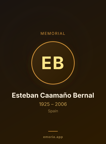 Memorial portrait of Esteban Caamaño Bernal
