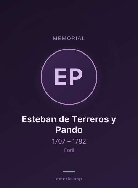 Memorial portrait of Esteban de Terreros y Pando