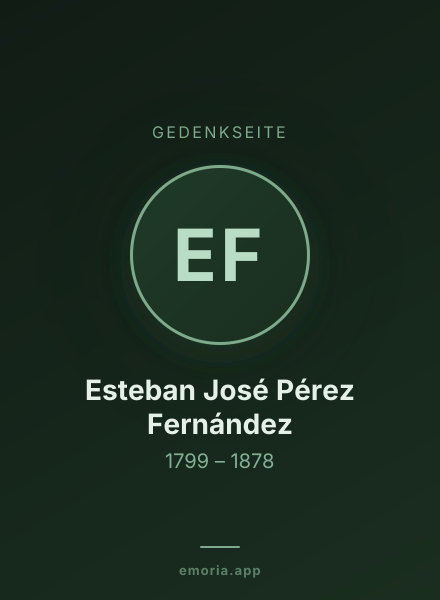 Gedenkportrait von Esteban José Pérez Fernández