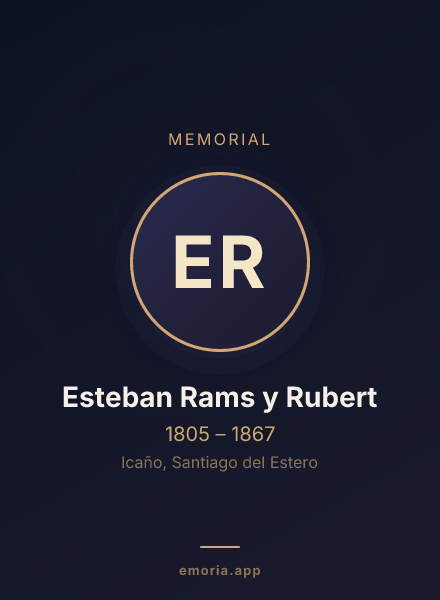 Memorial portrait of Esteban Rams y Rubert