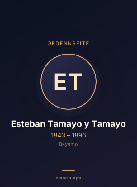 Gedenkportrait von Esteban Tamayo y Tamayo