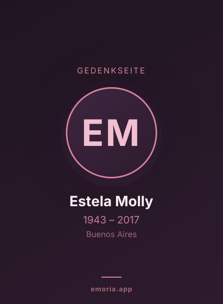 Gedenkportrait von Estela Molly