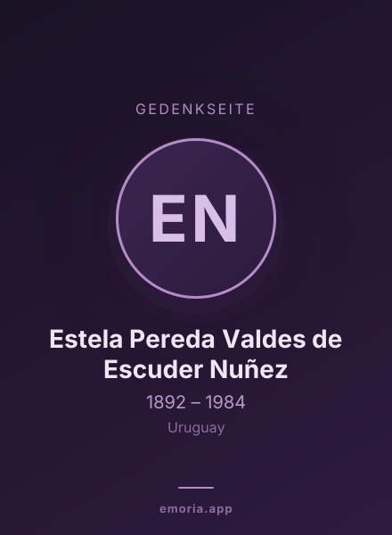 Gedenkportrait von Estela Pereda Valdes de Escuder Nuñez