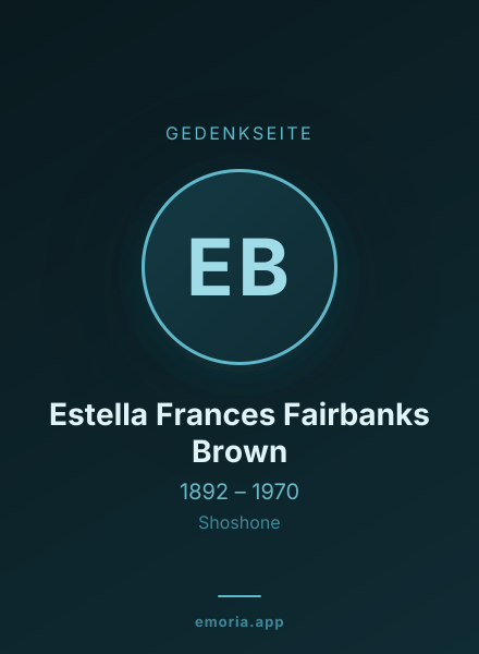 Gedenkportrait von Estella Frances Fairbanks Brown