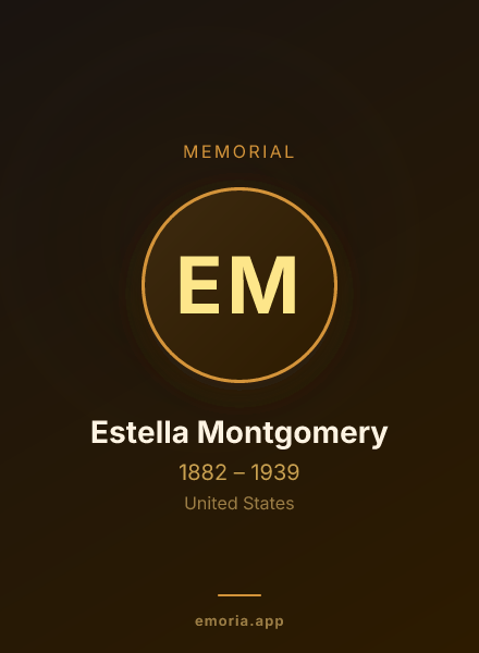 Memorial portrait of Estella Montgomery