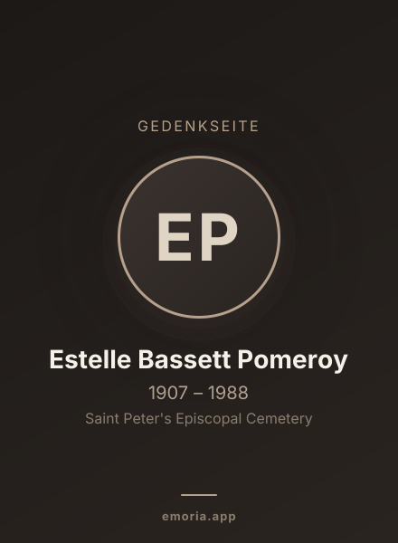 Gedenkportrait von Estelle Bassett Pomeroy