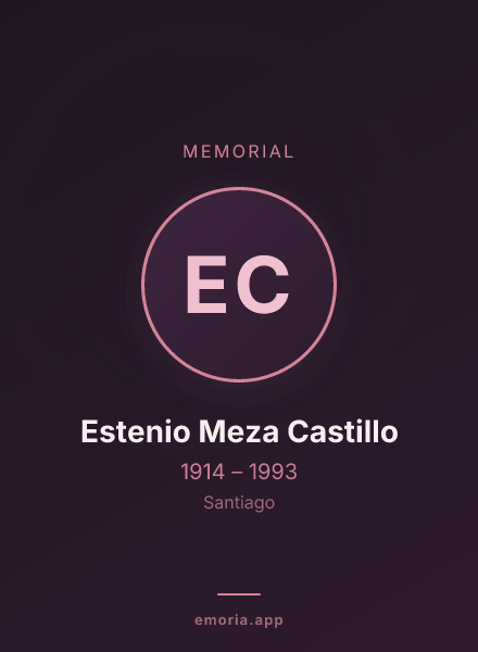 Memorial portrait of Estenio Meza Castillo