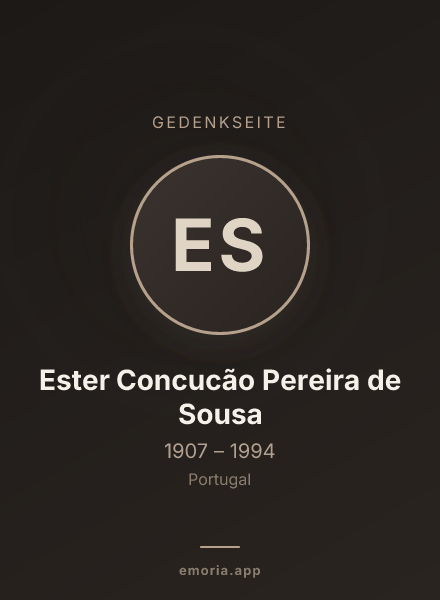 Gedenkportrait von Ester Concucão Pereira de Sousa