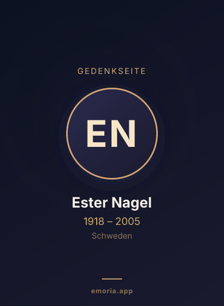 Gedenkportrait von Ester Nagel